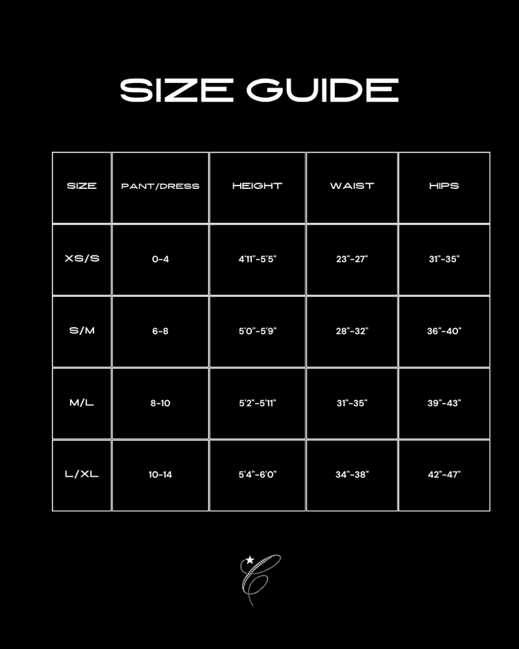 Product size guide